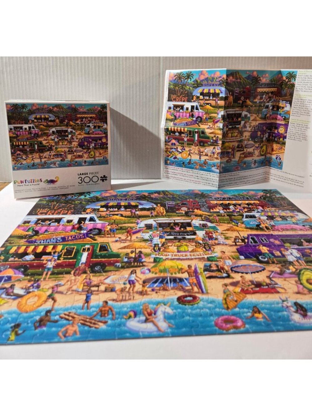 Buffalo Pun Fuzzles HAWAIIAN FOOD TRUCK FESTIVAL Jigsaw Puzzle 300 large pieces